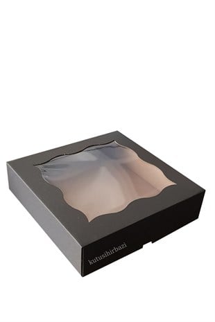 23x23x6 SİYAH PENCERELİ KUTU