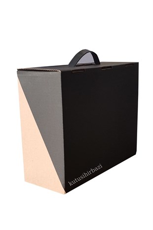 25x20x10 TUTMA SAPLI SİYAH DESEN CANTA MODEL