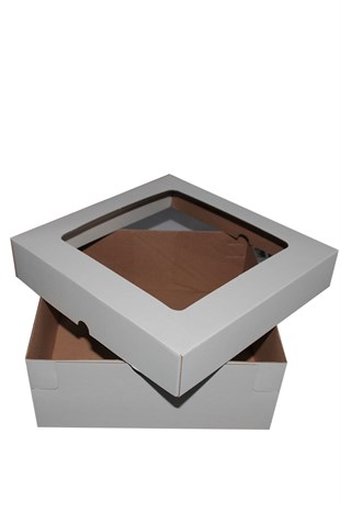 25x25x10 BEYAZ PENCERELİ KUTU