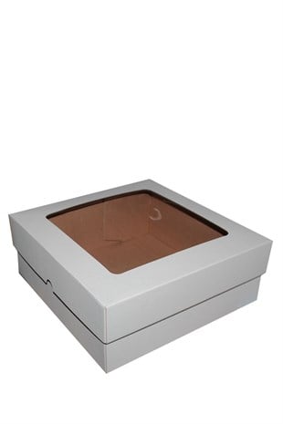 25x25x10 BEYAZ PENCERELİ KUTU