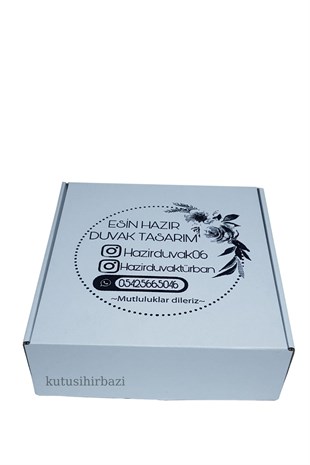 25x25x8 BEYAZ KAPAKLI KUTU