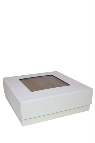 30x30x10 BEYAZ PENCERELİ KUTU