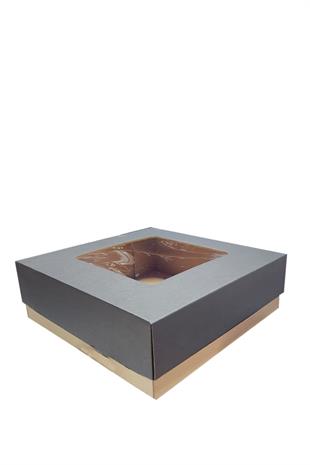 30x30x10 SİYAH PENCERELİ KUTU