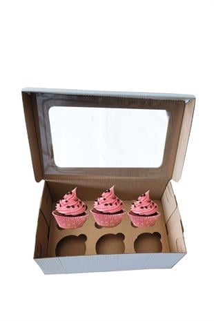 BEYAZ 6 lı CUPCAKE PENCERELİ