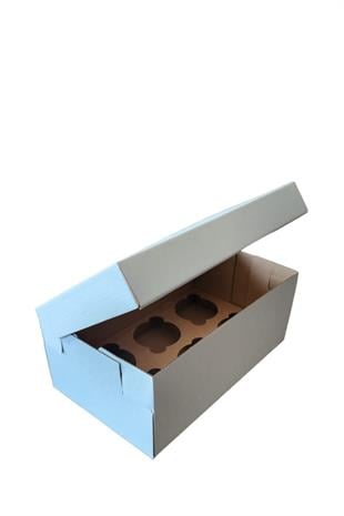 BEYAZ 6 lı CUPCAKE PENCERELİ