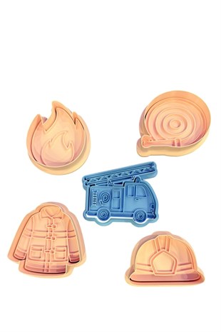 İTFAİYE KURABİYE KALIBI 5'Lİ SET