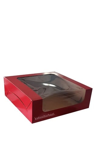 KIRMIZI 30x30x10 PENCERELİ KUTU