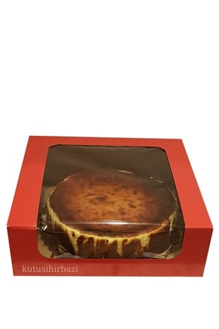 KIRMIZI 30x30x10 PENCERELİ KUTU