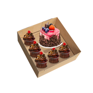 KRAFT CUPPASTA KUTUSU 25x25x10