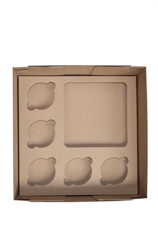 KRAFT CUPPASTA KUTUSU 25x25x10