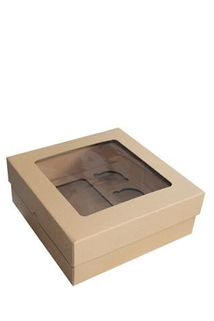 KRAFT CUPPASTA KUTUSU 25x25x10