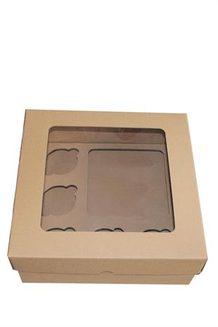 KRAFT CUPPASTA KUTUSU 25x25x10