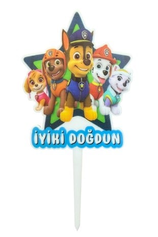 PAW PATROL  PASTA SÜSÜ RENKLİ