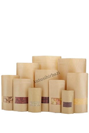 11x18,5 PENCERELİ KRAFT KİLİTLİ DOYPACK
