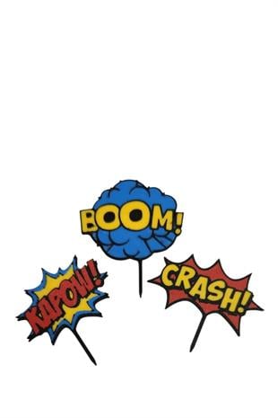 SÜPER KAHRAMAN 3LÜ SET CUPCAKE-PASTA SÜSÜ