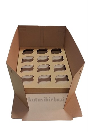 YÜKSEK CUPCAKE KUTUSU 12 Lİ
