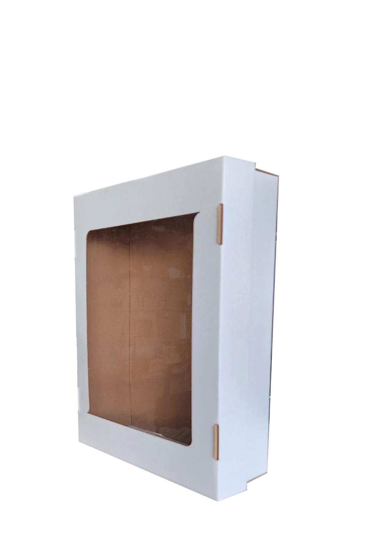 BEYAZ 35x25x10 PENCERELİ KUTU