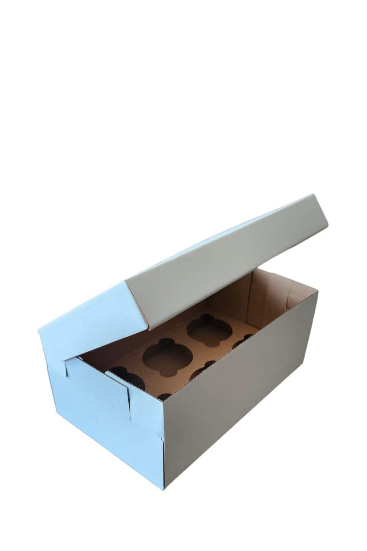 BEYAZ 6 lı CUPCAKE PENCERELİ