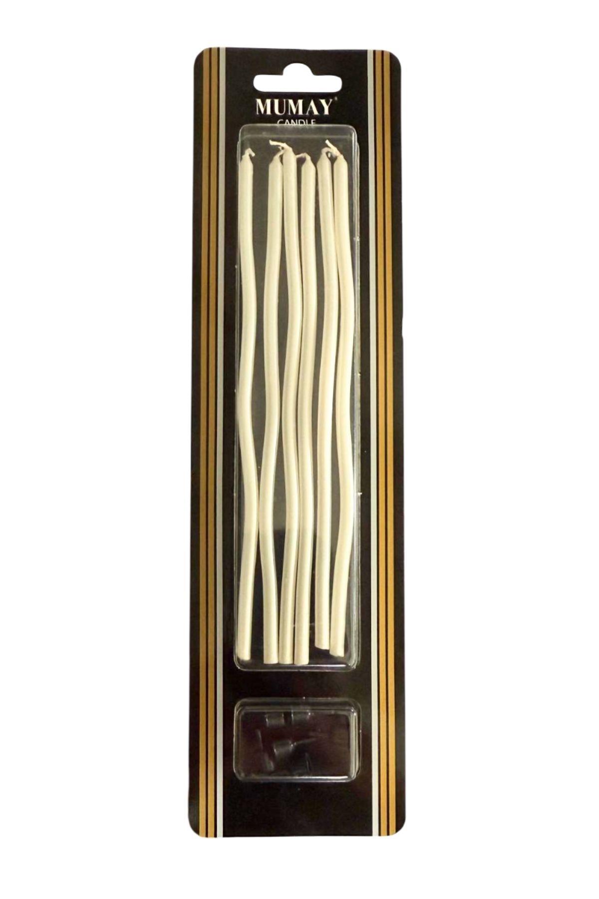 BURGULU MUM BEYAZ 16 CM