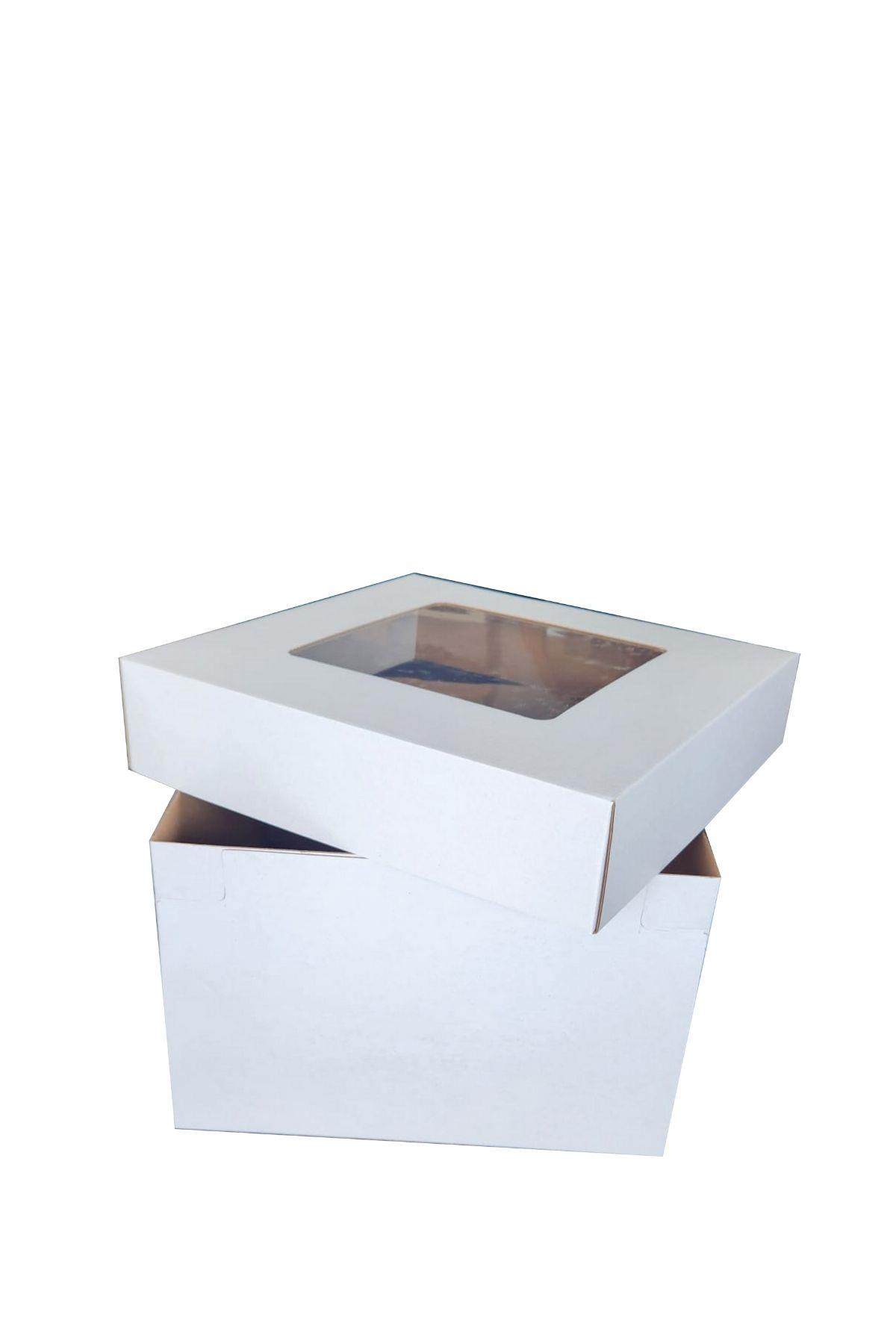 PENCERELİ BEYAZ 30x30x20 KUTU KAPAK TAKIM