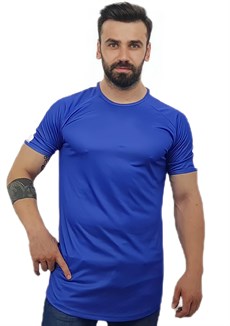 Omuz Şeritli Erkek Tişört - Mavi
