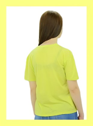 Basic Neon Yeşil T-Shirt