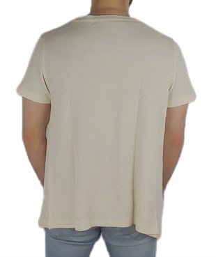 Gri Beyaz Çizgi Detaylı T-shirt 