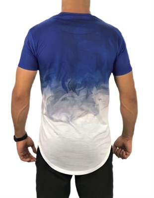 Mavi Beyaz Desenli T-shirt 10171