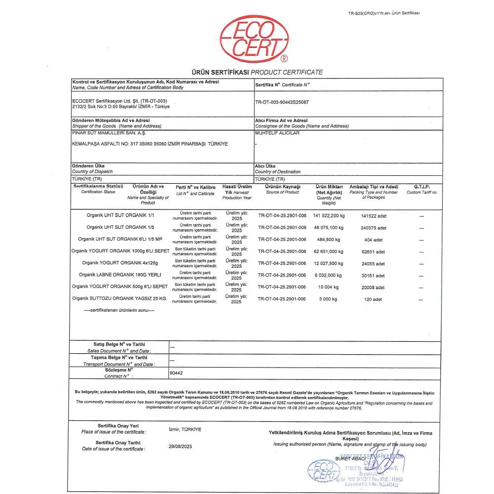 Bitkisel Bazlı Badem İçeceği (1 litre) Pınar