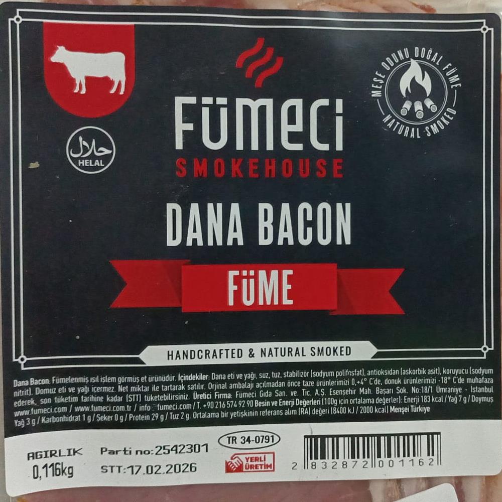 Dana Bacon (125 gr) Fümeci Smokehouse