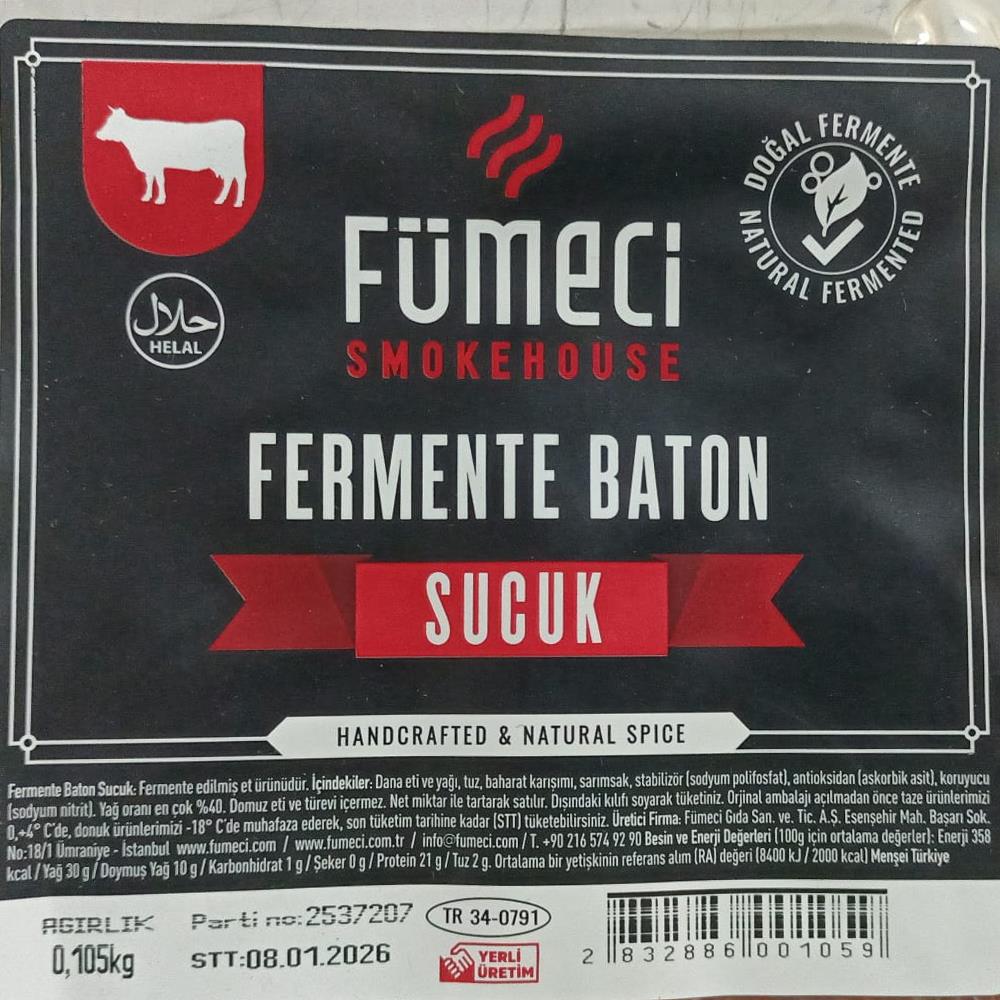 Dilimli Baton Sucuk (125 gr) Fümeci Smokehouse
