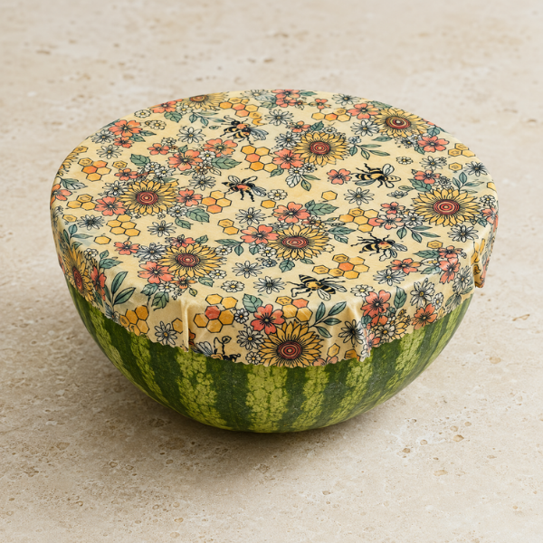 Doğal Balmumu Gıda Saklama Bezi 3lü Set (20x20 Cm + 30x30 Cm + 40x40 Cm) Doğa Kucaklar