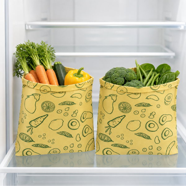 Doğal Sebze Saklama Torbası 2Li Set (30x35 Cm) Doğa Kucaklar