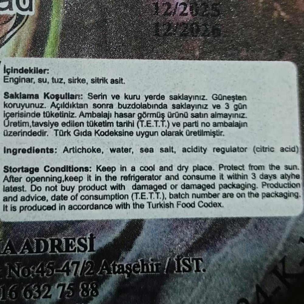 Enginar Salatası (350 g) Eurofarm