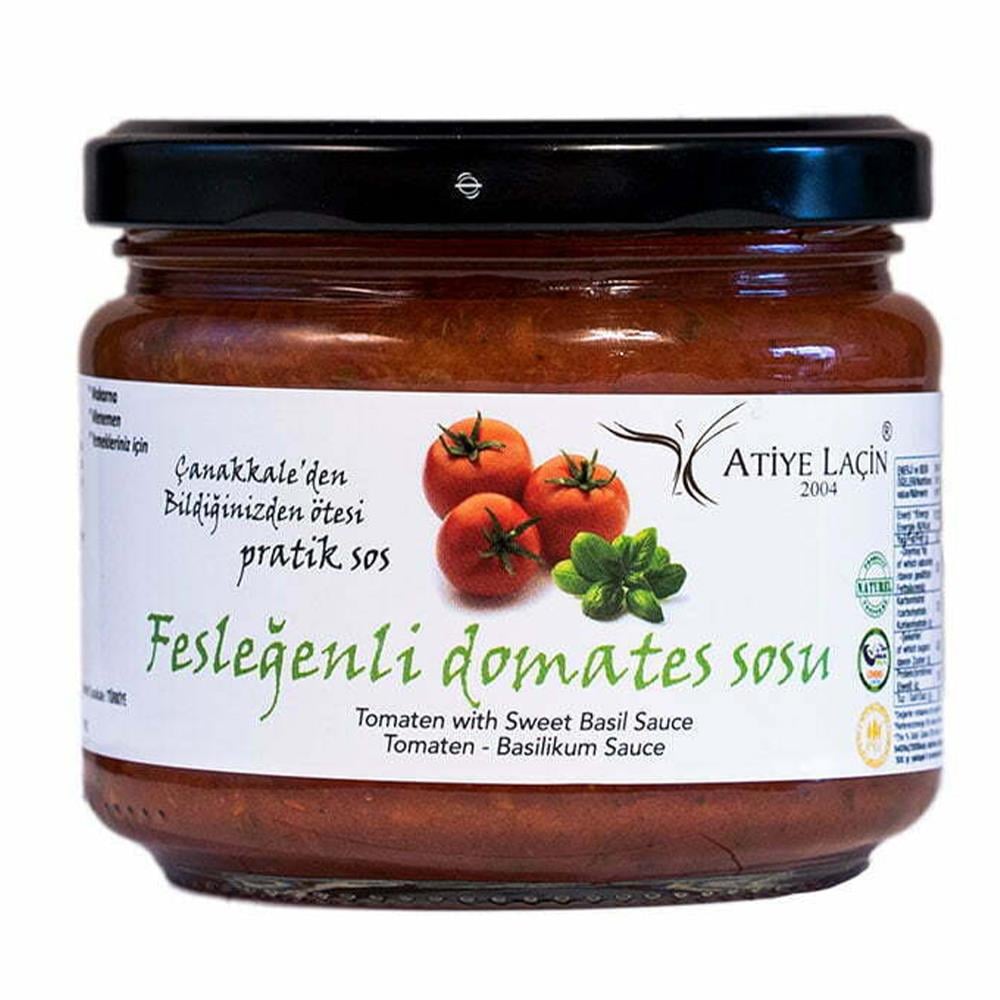 Fesleğenli Domates Sosu (300 gr) Atiye Laçin