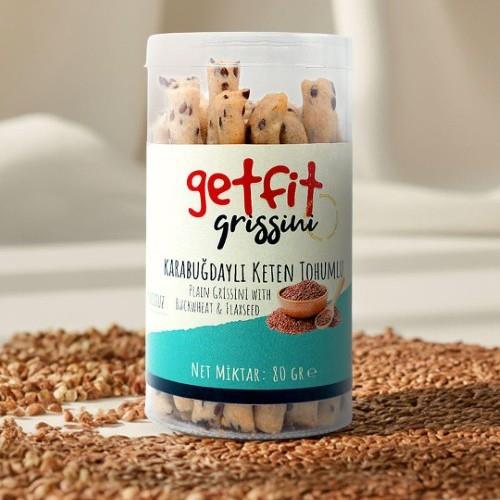 Glutensiz Karabuğdaylı Keten Tohumlu Grissini (80 gr) Getfit