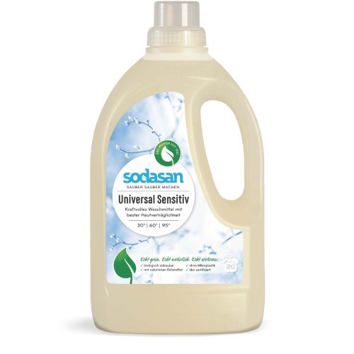 Hassas Ciltler İçin Sıvı Çamaşır Deterjanı (1,5 Lt) Sodasan