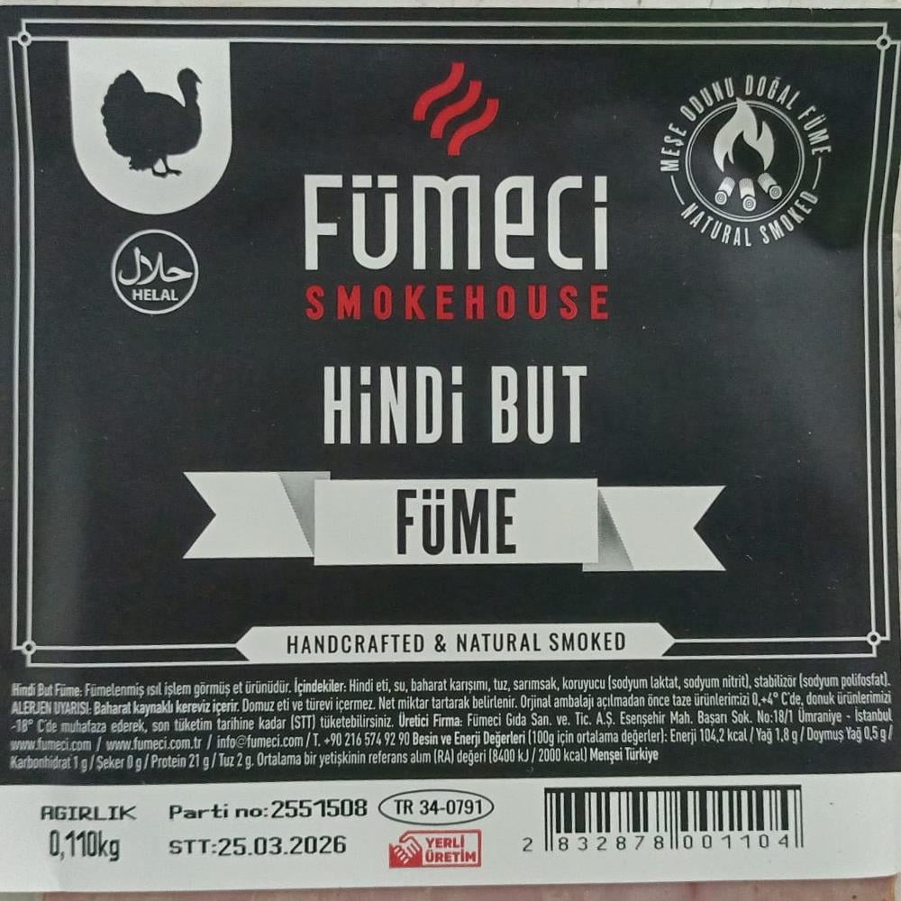 Hindi But Füme,Dilimli (125 gr)Fümeci Smokehouse