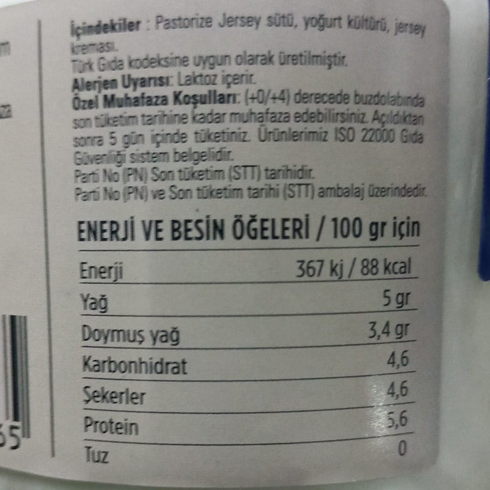 Jersey Krem Yoğurt (400 gr)
