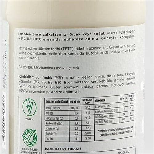 Karadeniz Fındığı Sütü (700 ml) VeganMilk