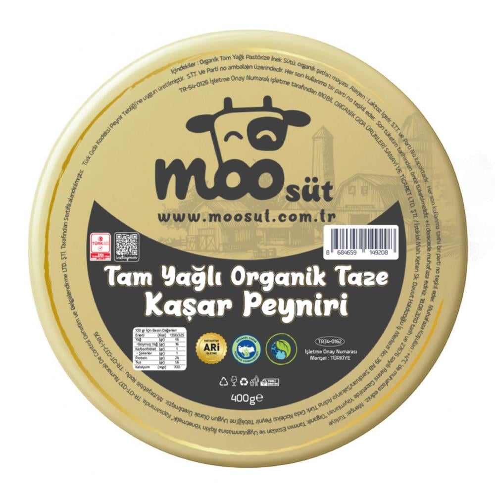 Organik Kaşar Peyniri (400gr) MOO