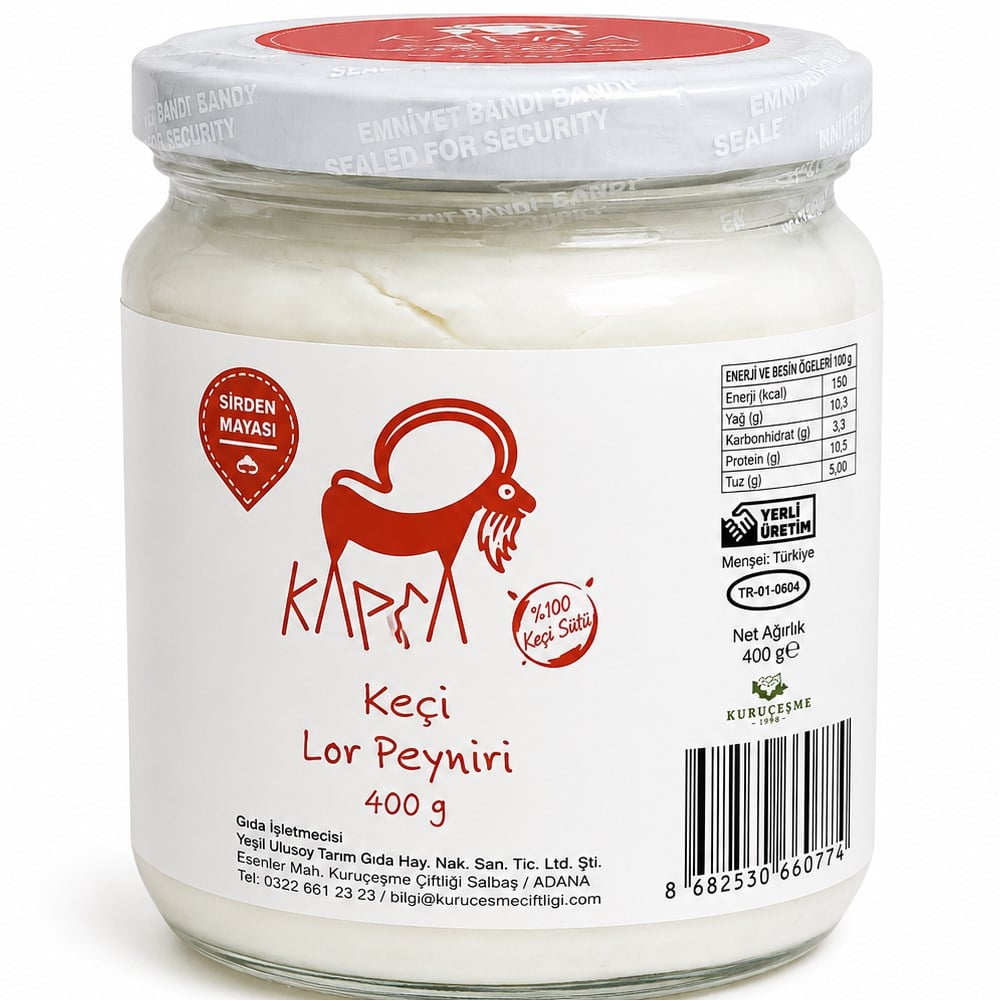 Keçi Lor Peyniri , Az Tuzlu (400 gr) Kapra