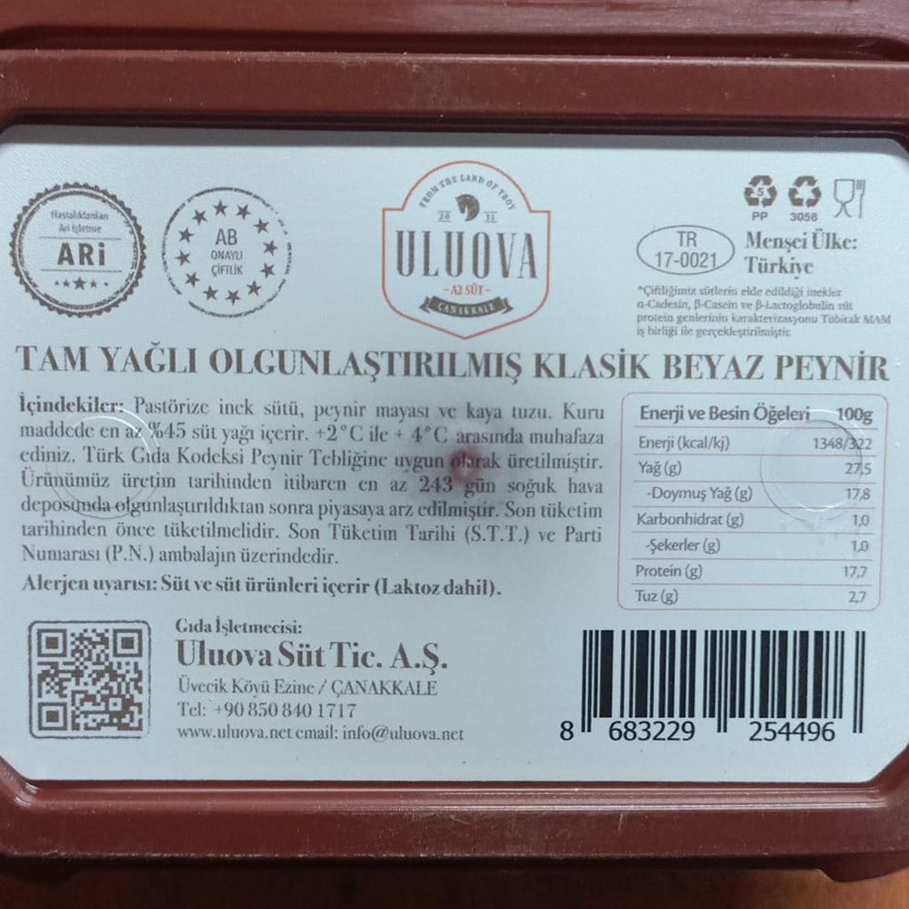 Klasik Beyaz Peynir (350 gr) Uluova