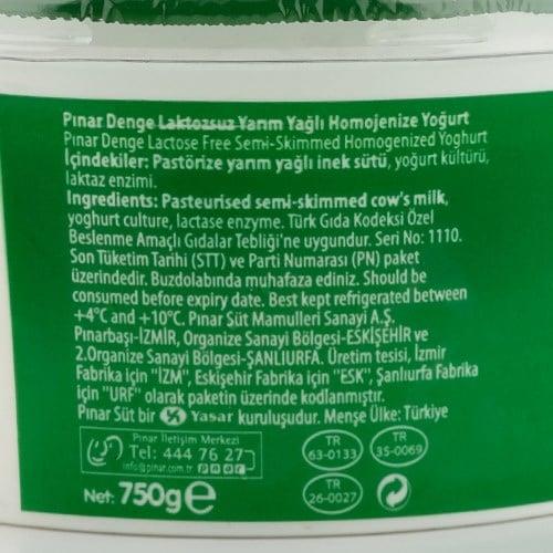 Laktozsuz Yoğurt (750 gr) Pınar