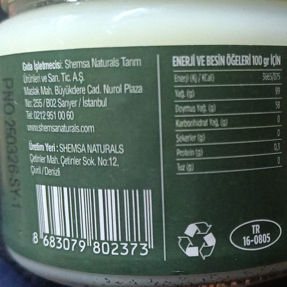 Locavore Jersey Ghee Sade Yağ (230 gr) Shemsa Naturals Locavore