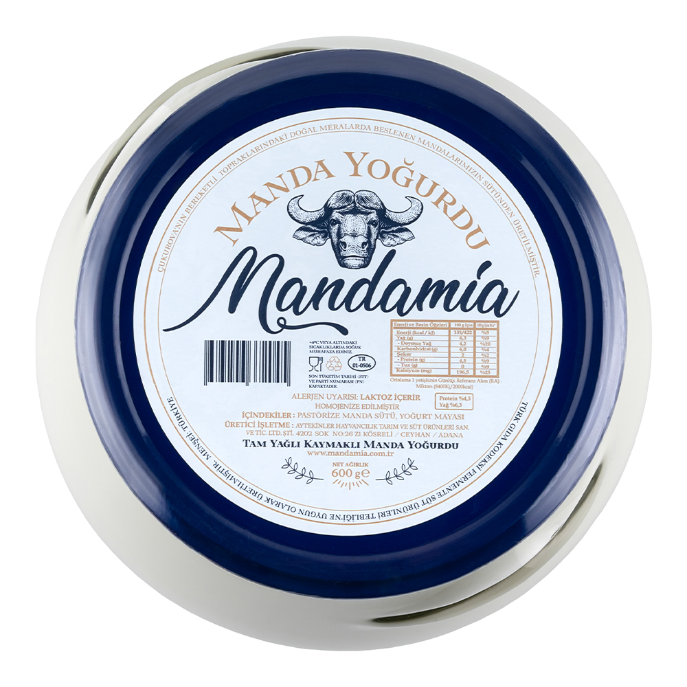 Manda Yoğurt,Cam Kase (600 gr) Mandamia