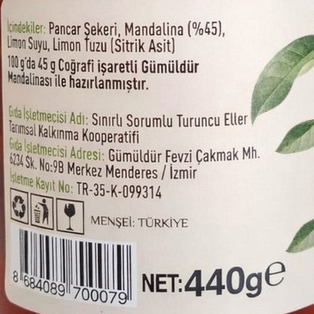 Mandalina Tatlısı (440 gr) Gümöz Kadın Kooperatifi