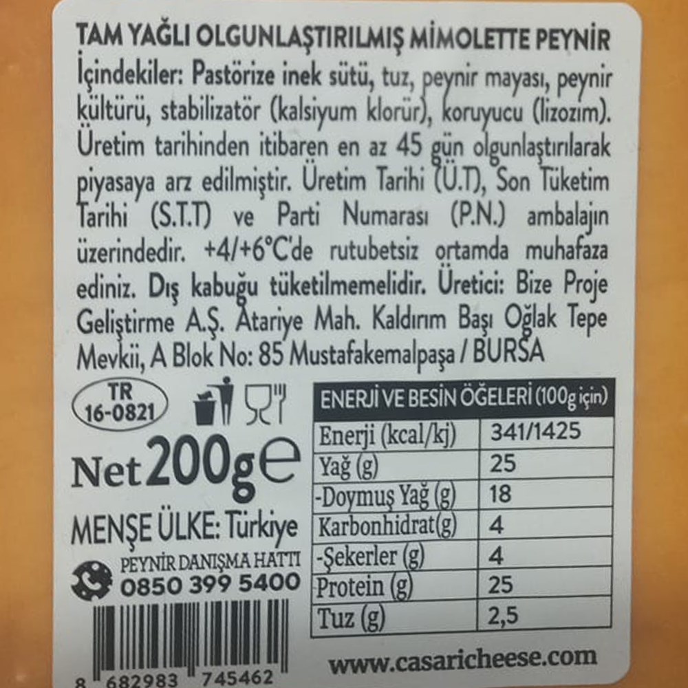 Mimolette Peynir (200 gr) Casari