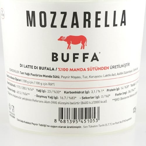 Mozzarella Peynir (125 gr), Buffa