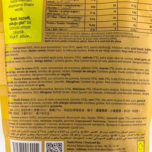 Muz-Ceviz Granola (360 gr) Moms